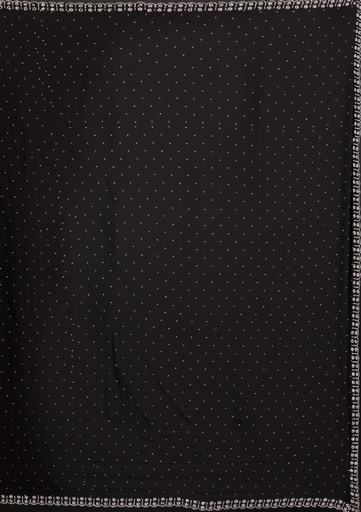 Bravix Elegant Black Satin Designer Saree with Stunning Stonework - Image 12