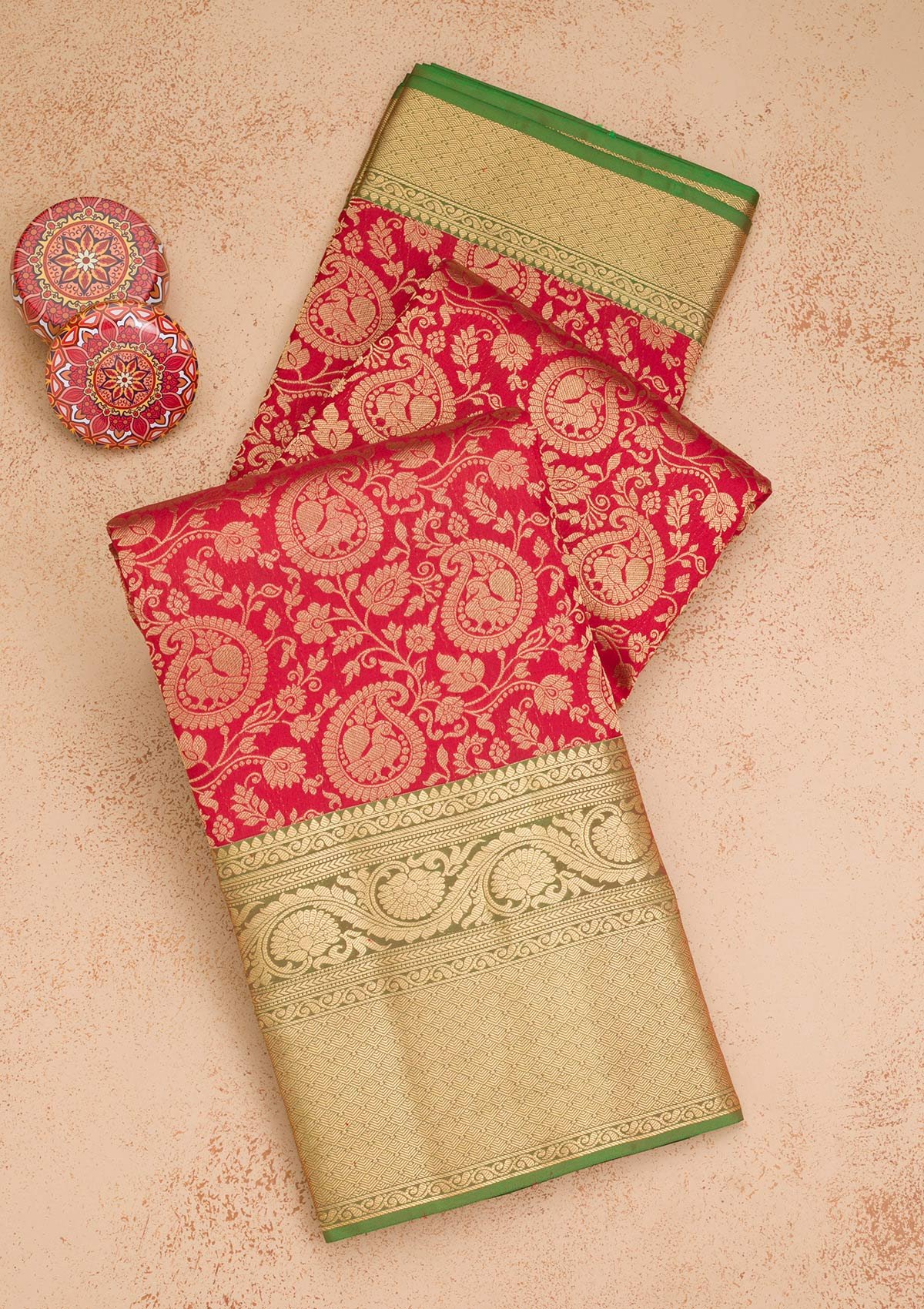Bravix Elegant Maroon Pure Silk Banarasi Saree with Intricate Zari Work