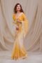 Bravix Vibrant Yellow Ombre Net Saree – A Stunning Blend of Elegance!